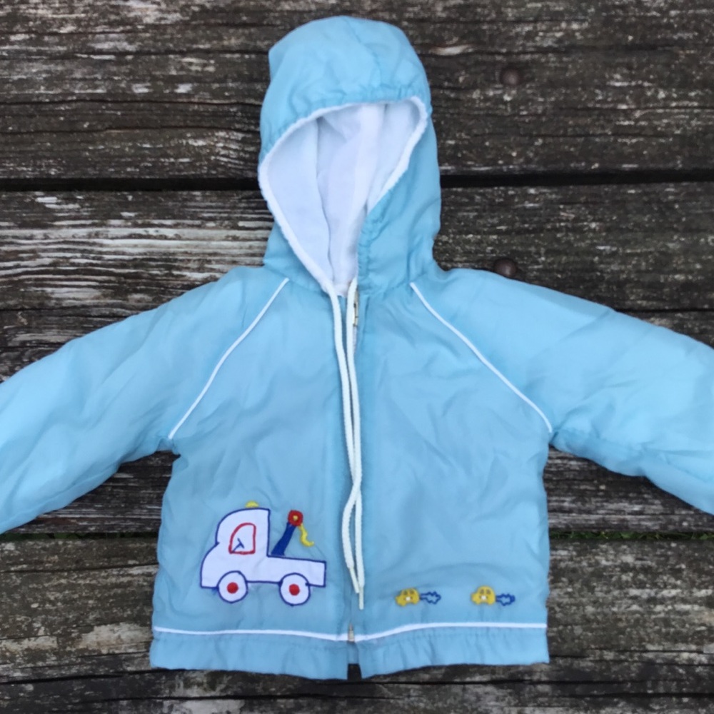 Vintage Tiny Tots Original Boys Rain Jacket 6-9 M